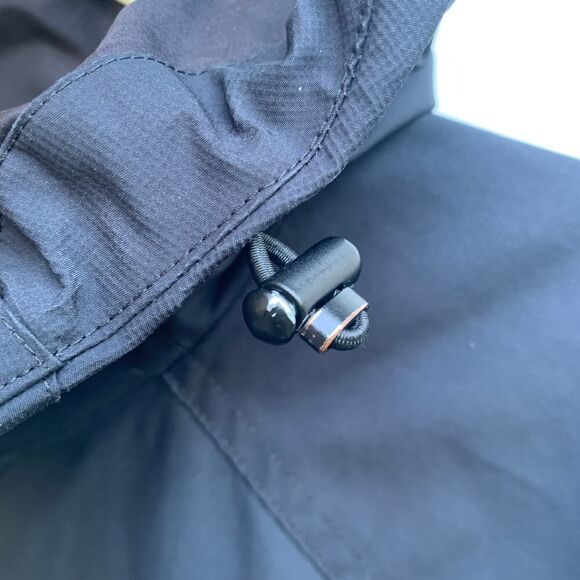 Athleta Cloudburst Jacket Size XS Black Hooded Long Raincoat Water-Resistant - Picture 5 of 15